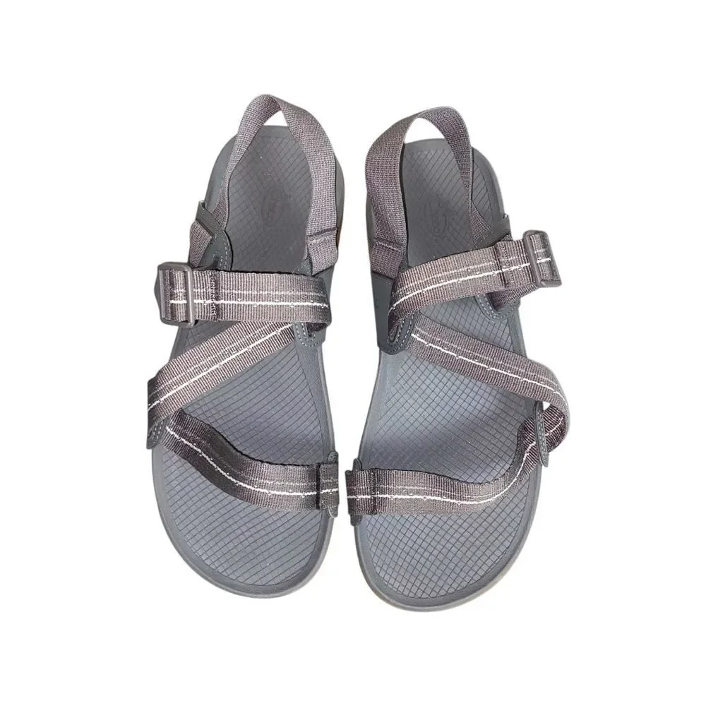 Chaco Lowdown Grey Open Toe Hiking Performance Strappy Sport Sandals Size 11